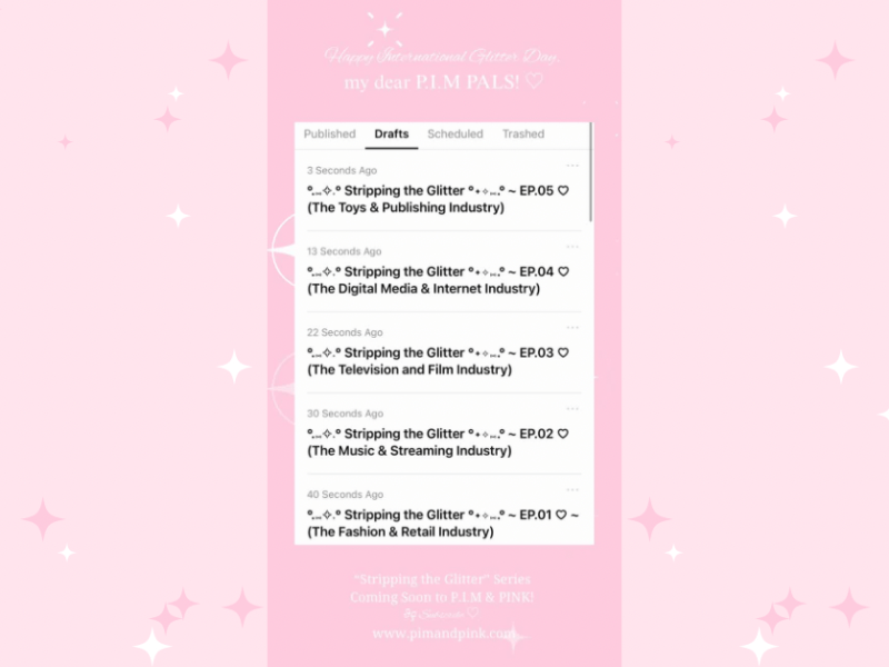 Introducing My First-Ever YouTube Channel Series… “°.⑅✧˖° Stripping the Glitter °˖✧⑅.°”!&nbsp;♡